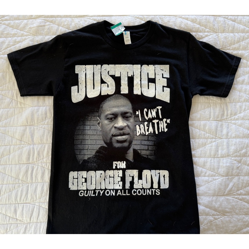 Sun Apparel T-Shirt Mens Small Black Excellent George Floyd Justice Graphic